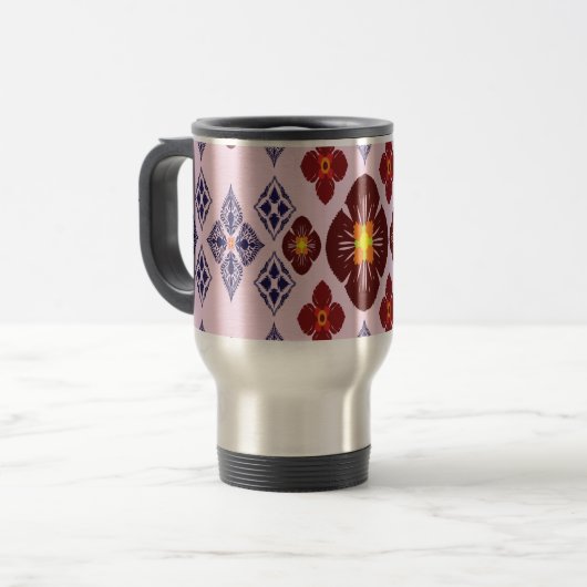 Artistic Pattern Coffee Mug – Stylish Kitchenware  Reisebecher (Vorderseite Links)
