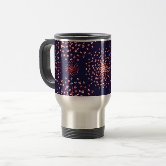 Artistic Pattern Coffee Mug – Stylish Kitchenware  Reisebecher (Vorderseite Links)