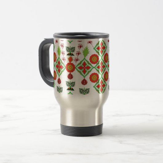 Artistic Pattern Coffee Mug – Stylish Kitchenware  Reisebecher (Vorderseite Links)