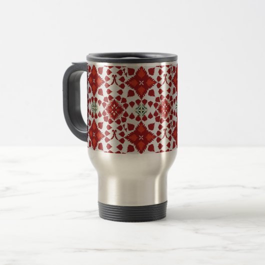Artistic Pattern Coffee Mug – Stylish Kitchenware  Reisebecher (Vorderseite Links)