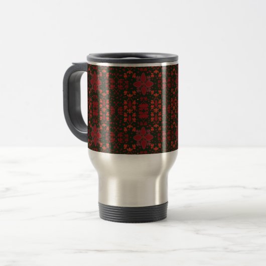 Artistic Pattern Coffee Mug – Stylish Kitchenware Reisebecher (Vorderseite Links)
