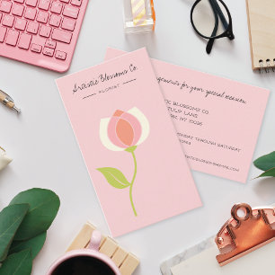Artistic Pink Tulip Florist Visitenkarte