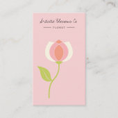 Artistic Pink Tulip Florist Visitenkarte (Vorderseite)