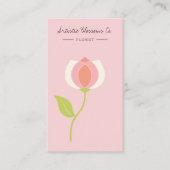 Artistic Pink Tulip Florist Visitenkarte (Vorderseite)