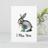 Artistic Rabbit CArd Einladung (Stehend Vorderseite)