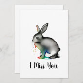 Artistic Rabbit CArd Einladung (Vorne/Hinten)