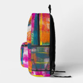 Artistic Rainbow Paint Abstrakt Bedruckter Rucksack (Rechts)