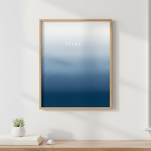 Artistic Relax Gradient Poster - Deep Blue Trend
