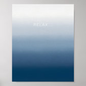 Artistic Relax Gradient Poster - Deep Blue Trend (Vorne)