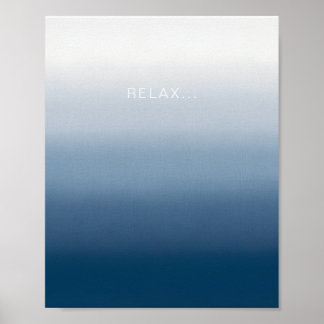 Artistic Relax Gradient Poster - Deep Blue Trend