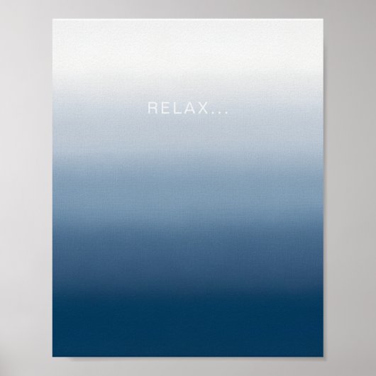 Artistic Relax Gradient Poster - Deep Blue Trend (Vorne)