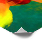 Artistic rendition of Indian Blanket flower Poster (Ecke)