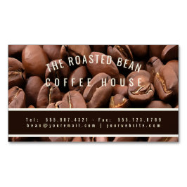 Artistic Roasted Coffee Beans Business Card Magnetische Visitenkarte