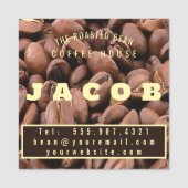 Artistic Roasted Coffee Beans Business Card Namensschild (Vorderseite)
