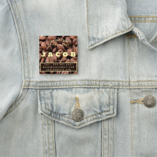 Artistic Roasted Coffee Beans Business Card Namensschild (Beispiel)