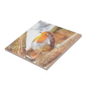 Artistic Robin Redust Perched Fliese (Seite)