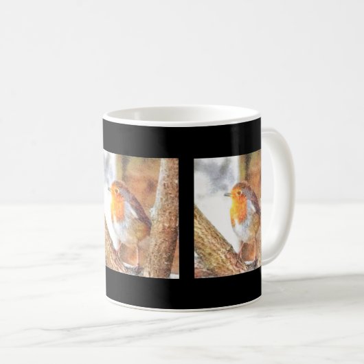 Artistic Robin Redust Perched Kaffeetasse (VorderseiteRechts)