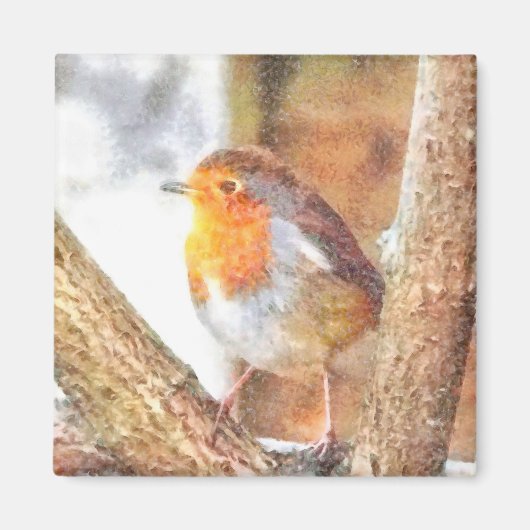 Artistic Robin Redust Perched Magnet (Vorne)