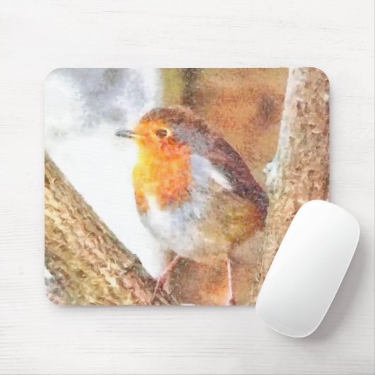 Artistic Robin Redust Perched Mousepad (Mit Mouse)