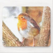 Artistic Robin Redust Perched Mousepad (Vorne)