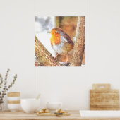 Artistic Robin Redust Perched Poster (Küche)