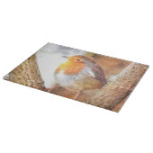 Artistic Robin Redust Perched Schneidebrett (Ecke)