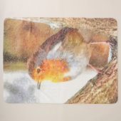 Artistic Robin Redust Perched Sherpadecke (Vorderseite (Horizontal))