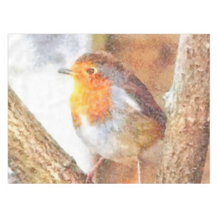 Artistic Robin Redust Perched Tischdecke