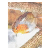 Artistic Robin Redust Perched Tischdecke (Vorderseite)