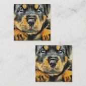 Artistic Rottweiler Puppy Portrait Mitteilungskarte (Vorne/Hinten)