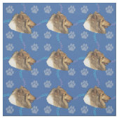 Artistic Rough Collie Head (Sable) Stoff (Muster)