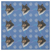 Artistic Rough Collie Head (Tri) Stoff (Muster)