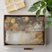 Artistic Rustic Fall Pumpkin und Autumn Leaves Seidenpapier (Geschenk)