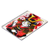 Artistic Samurai Cat Cherry For Journaling & Write Notizblock (Linke Seite)