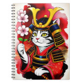 Artistic Samurai Cat Cherry For Journaling & Write Notizblock (Vorderseite)