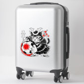 Artistic Samurai Cat Soccer For Laptops & Cars Aufkleber (Koffer)