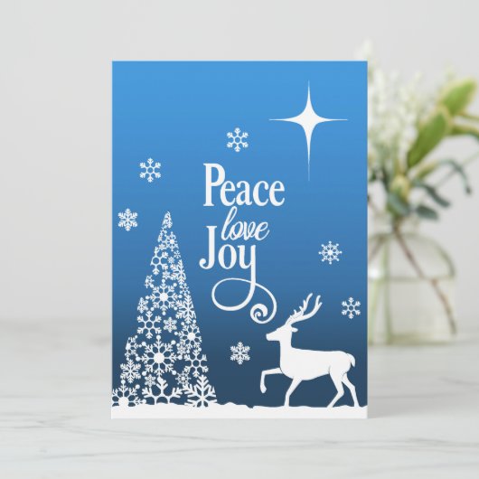 Artistic scene of Peace, Love and Joy personalize (Stehend Vorderseite)