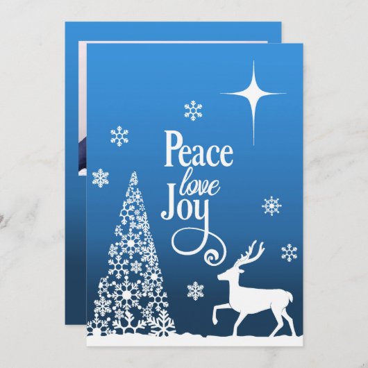 Artistic scene of Peace, Love and Joy personalize (Vorne/Hinten)