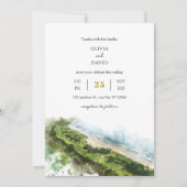 Artistic Sea View Coastal Landschaftsstrasse Hochz Einladung (Vorderseite)