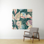 Artistic seamless pattern with abstract leaves. Mo Wandteppich (Beispiel)