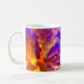 Artistic Sky Blue, Orange und Gelb Kaffeetasse (Links)