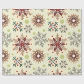 Artistic Snowflakes Holiday Gift Geschenkpapier (Flach)