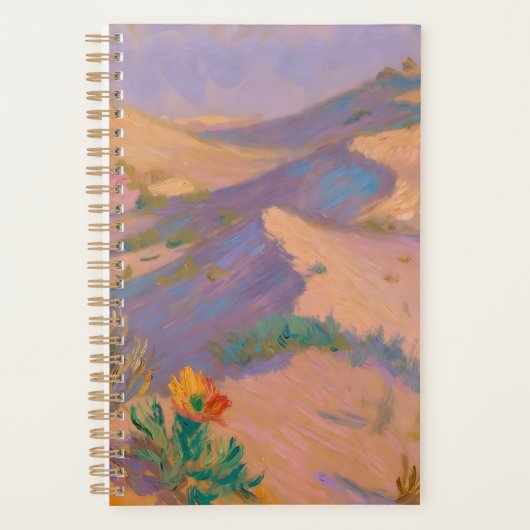 Artistic spiral notebook with desert drawings  planer (Vorderseite)