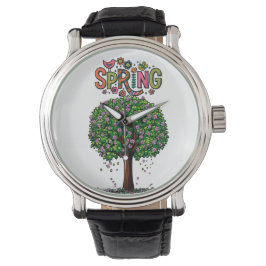 Artistic Spring Blossom Tree Graphic  Armbanduhr
