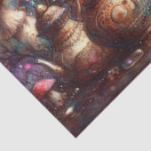 Artistic Steampunk Watercolor Alice Decoupage Seidenpapier (Ausschnitt)