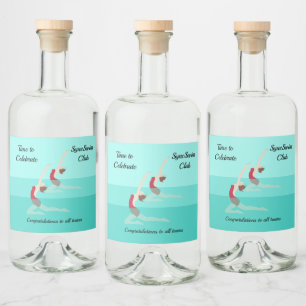 Artistic Swimming Alkoholflaschenetikett