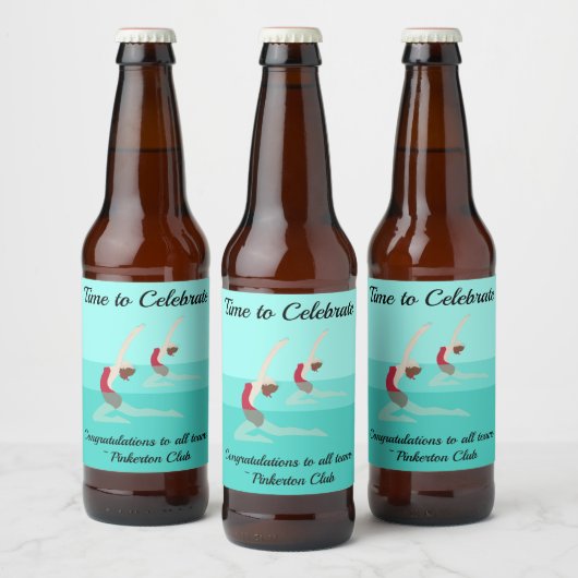 Artistic Swimming Bierflaschenetikett (Flaschen)