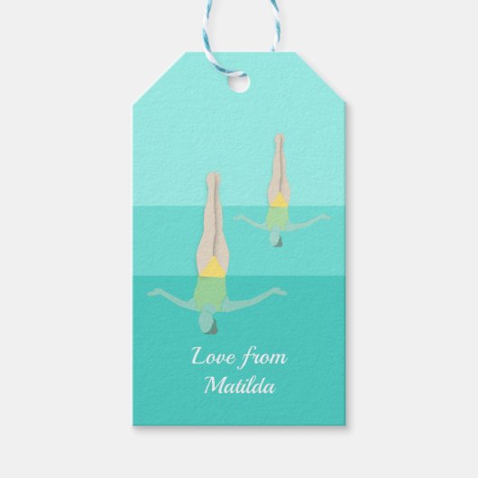 Artistic Swimming Geschenkanhänger (Vorderseite)