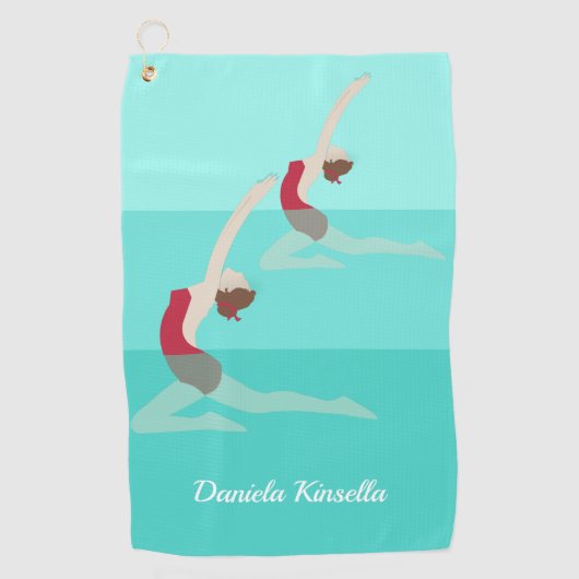 Artistic Swimming Golfhandtuch (Vorderseite)