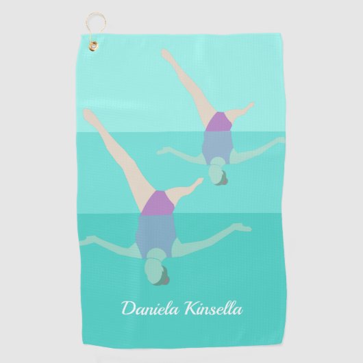 Artistic Swimming Golfhandtuch (Vorderseite)